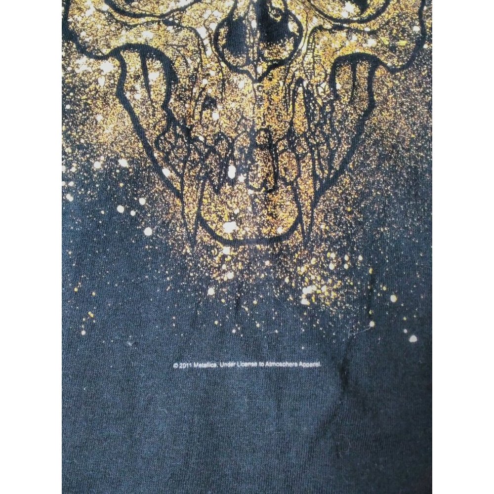 Metallica 2011 Tour big logo T-Shirt black Rock Metal Sz Small Fruit of Loom - Picture 6 of 7
